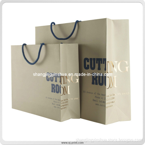 Garment Recycled White Art Paper Shopping Bag
